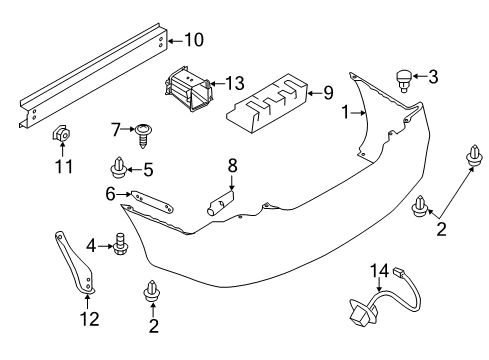 2015 Nissan Versa Rear Bumper Camera Assy-Back View Diagram for 28442-9KA0A