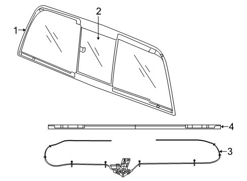 2013 Ram 2500 Back Glass Switch-Power Window Diagram for 68065171AB