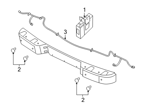 2012 Nissan NV1500 Parking Aid Harness-Body, NO3 Diagram for 24033-1PA0A