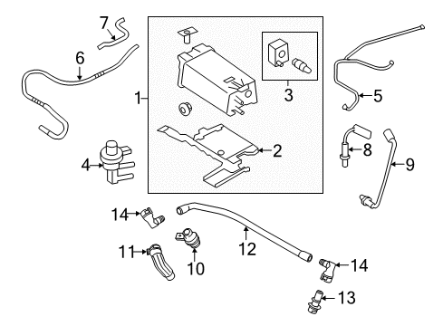 2009 Lincoln MKS Powertrain Control ECM Diagram for 9A5Z-12A650-AH