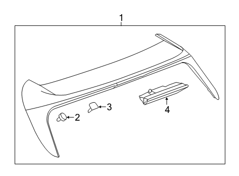 2018 Buick Envision Rear Spoiler Spoiler Diagram for 23282919