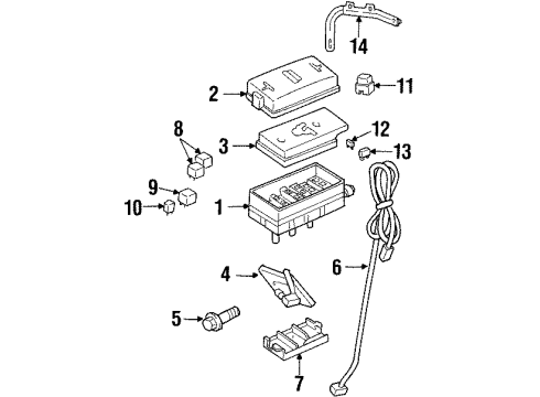 2003 Oldsmobile Aurora Chassis Electrical - Fog Lamps Block Asm, Engine Wiring Harness Junction Diagram for 88953159