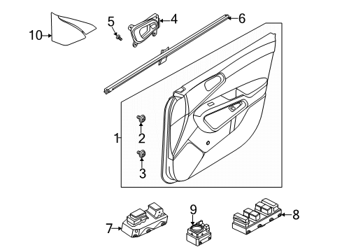 2020 Kia Soul Mirrors Panel Assembly-Front Doo Diagram for 82305K0330D31