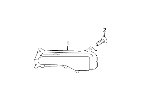 2012 Kia Sorento Front Lamps - Fog Lamps Front Fog Lamp Assembly, Right Diagram for 922021U200