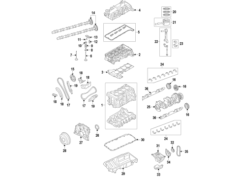 2016 BMW 328d xDrive Engine Parts, Mounts, Cylinder Head & Valves, Camshaft & Timing, Oil Pan, Oil Pump, Balance Shafts, Crankshaft & Bearings, Pistons, Rings & Bearings Repair Kit Valve Seal Ring Diagram for 11347807347