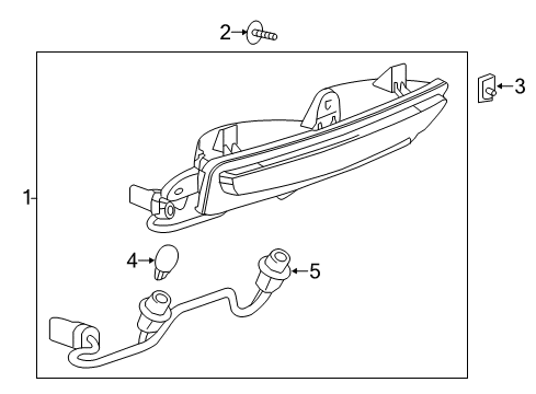 2019 Cadillac CTS Backup Lamps Back Up Lamp Diagram for 20847473