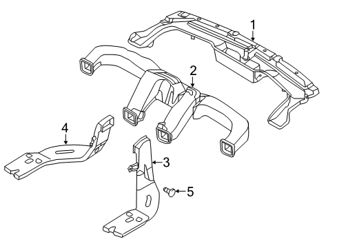 2014 Hyundai Elantra Coupe Ducts Connector Assembly-Heater To Air V Diagram for 97470-3YAA0