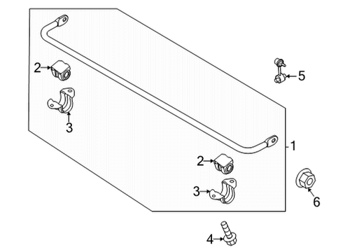 2022 Kia K5 Stabilizer Bar & Components - Rear Bar Assembly-Rr STABILIZ Diagram for 55510L1900
