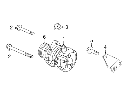 2011 Honda Odyssey Alternator Alternator Diagram for 06311-RV0-515RM