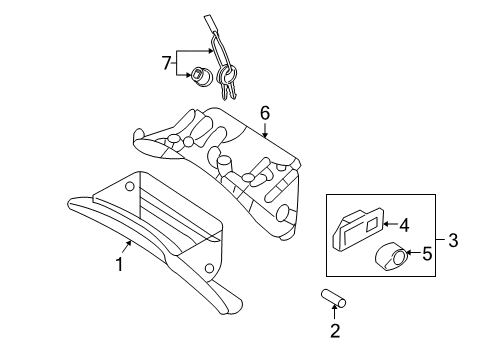 2010 Kia Optima Glove Box Guide-Glove Box Diagram for 8453639000