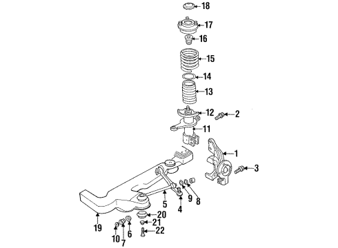 1994 Chrysler LHS Front Suspension Components, Lower Control Arm, Stabilizer Bar Bushing Diagram for 4616031