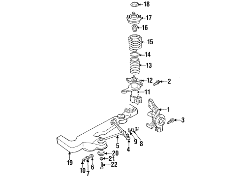 1997 Chrysler LHS Front Suspension Components, Lower Control Arm, Stabilizer Bar STRUT-Lower Cont Front Suspension Diagram for 4616371