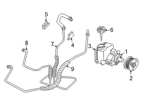 1997 Buick Century P/S Pump & Hoses, Steering Gear & Linkage Hose Asm-P/S Gear Inlet Diagram for 26063139