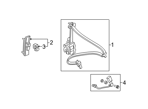 2011 Honda Fit Seat Belt Adjuster, Shoulder Slide *NH220L* (CLEAR GRAY) Diagram for 81460-TF0-J01ZA