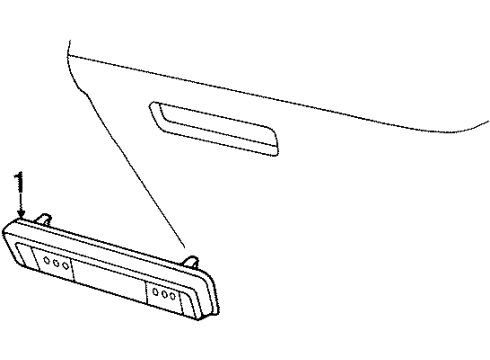 1991 Buick Regal Rear Lamps - Side Marker Lamps Reflector Asm, Rear Side Marker Diagram for 5975432