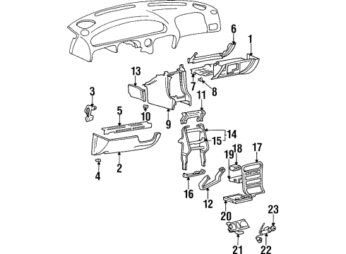 1998 Hyundai Sonata Instrument Panel Sensor-In Car Diagram for 97251-35000