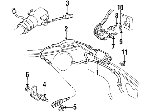 1992 Chevrolet Caprice Cruise Control System Stud-Double End Special Diagram for 15552834