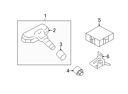 2011 Hyundai Sonata Tire Pressure Monitoring Tpms Module Assembly Diagram for 95800-3Q000