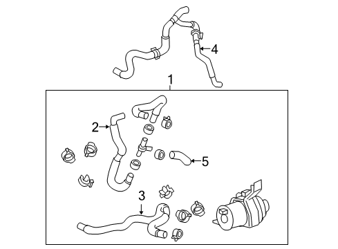 2009 Toyota Highlander Front Heater Unit Heater Hose Diagram for 87245-48B30