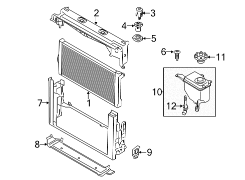 2015 BMW 535d xDrive Wiper & Washer Components Radiator Diagram for 17118509175