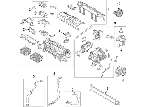 2021 Hyundai Sonata Hybrid Components, Battery, Blower Motor, Cooling System HSG Assembly-Generator Diagram for 37390-2J900