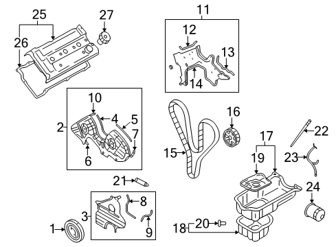 2005 Kia Sportage Filters Air Cleaner Filter Diagram for 28113-08000