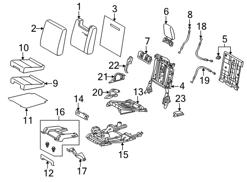 2014 Lexus GX460 Power Seats Lower Cover Diagram for 71694-60050-C0