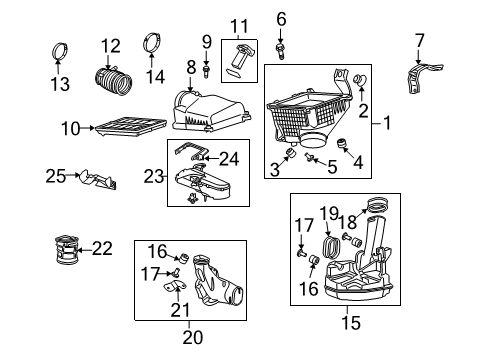 2009 Honda Accord Powertrain Control Plate, Air Guide Diagram for 17249-R70-A00