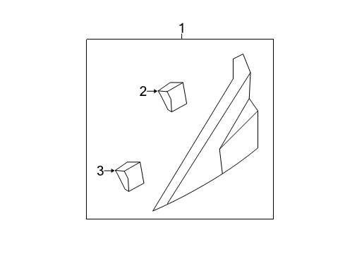 2016 Hyundai Accent Exterior Trim - Pillars, Rocker & Floor Garnish Assembly-Delta LH Diagram for 86180-1R000
