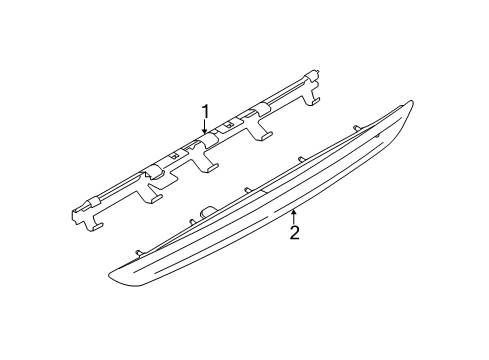 2013 Nissan Murano High Mount Lamps Lamp Assembly-Stop, High Mounting Diagram for 26590-1GR0A