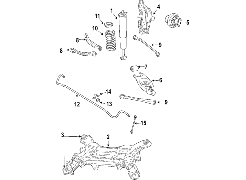 2008 Chrysler Pacifica Rear Suspension Components, Lower Control Arm, Stabilizer Bar ABSORBER-Suspension Diagram for 4880754AA