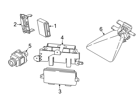 2016 BMW i8 Parking Aid Bracket Control Unit Pdc Diagram for 61359290006