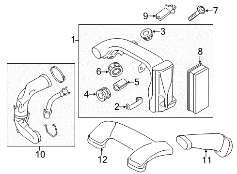 2015 BMW X5 Air Intake Intake Silencer Diagram for 13718573761