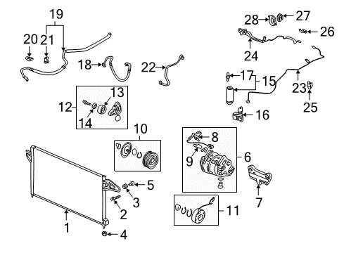 2005 Acura RSX Air Conditioner VALVE, EXPANSION Diagram for 80220-S6A-305