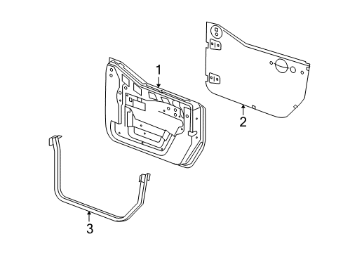 2011 Jeep Wrangler Front Door Panel-Front Half Door Outer Diagram for 55395432AB