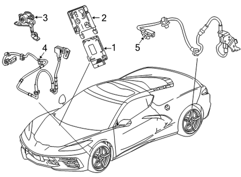2020 Chevrolet Corvette Headlamps Accelerometer Diagram for 85116131