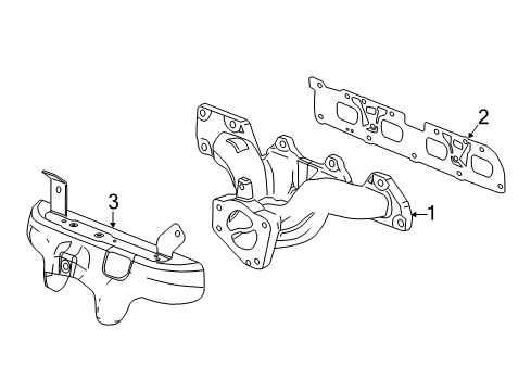 2015 Buick Verano Exhaust Manifold Exhaust Manifold Diagram for 12635501