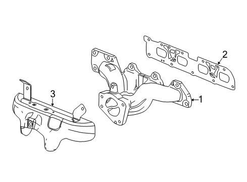 2015 Buick Verano Exhaust Manifold Heat Shield Diagram for 12605167