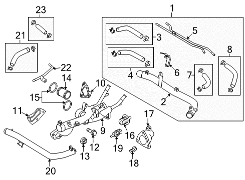 2009 Kia Borrego Powertrain Control Bolt Diagram for 11403-08287-S