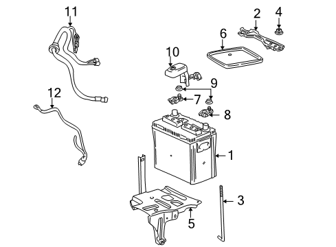 2005 Toyota MR2 Spyder Battery Negative Cable Diagram for 82123-17100