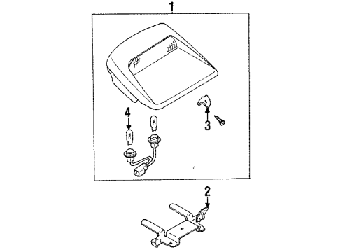 1996 Nissan 200SX Bulbs Lamp Assembly-Stop Diagram for 26590-1M100