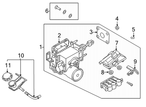 2021 Hyundai Elantra Hydraulic System Cylinder Assembly-Brake Master Diagram for 58510-AB440