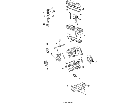 1985 Buick Skylark Engine Parts, Mounts, Cylinder Head & Valves, Camshaft & Timing, Oil Pan, Oil Pump, Crankshaft & Bearings, Pistons, Rings & Bearings Valve-Exhaust (Std) Diagram for 10034162