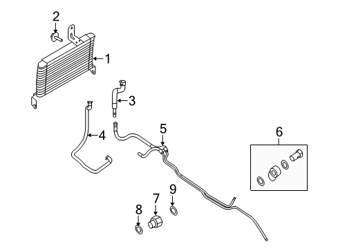 2010 Ford E-350 Super Duty Trans Oil Cooler Hoses Diagram for 8C2Z-7890-C