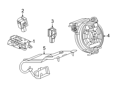 2018 Chevrolet Cruze Air Bag Components Clock Spring Diagram for 13492929