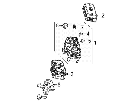 2021 Cadillac CT4 Fuse & Relay Fuse & Relay Box Diagram for 84873144