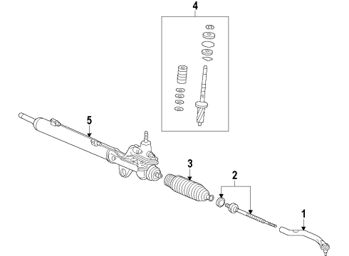 2010 Acura RL P/S Pump & Hoses, Steering Gear & Linkage Seal Kit, Power Steering Pump Diagram for 06530-RJA-005