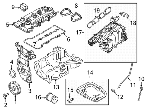2021 Nissan Versa Throttle Body Manifold Assy-Intake Diagram for 14001-5RL1A
