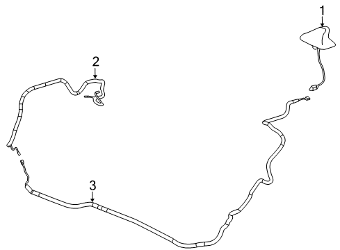 2015 Buick Regal Antenna & Radio Antenna Assembly Diagram for 22972170