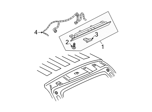 2007 Chevrolet Equinox High Mount Lamps High Mount Lamp Diagram for 25792000